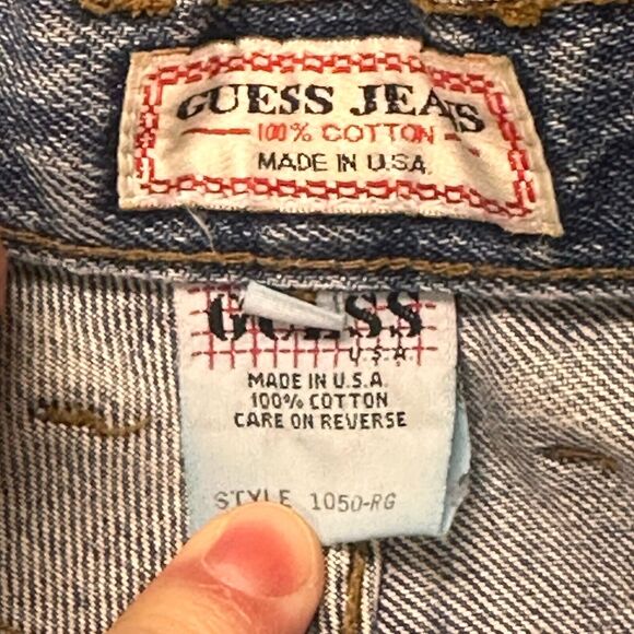 Vintage Guess Jeans Womens Sz 27 (Measures 24) Denim Made USA Light Wash 90s Y2K - Picture 7 of 7